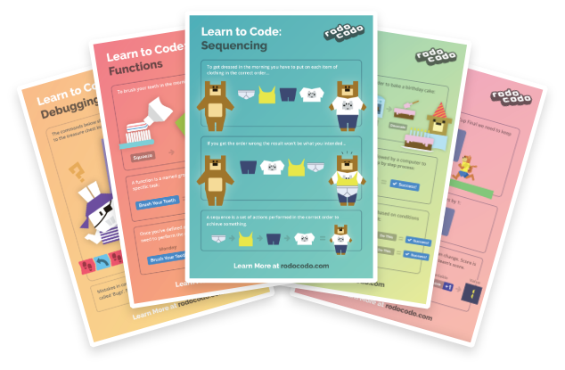 Rodocodo Learn to Code free coding posters for schools